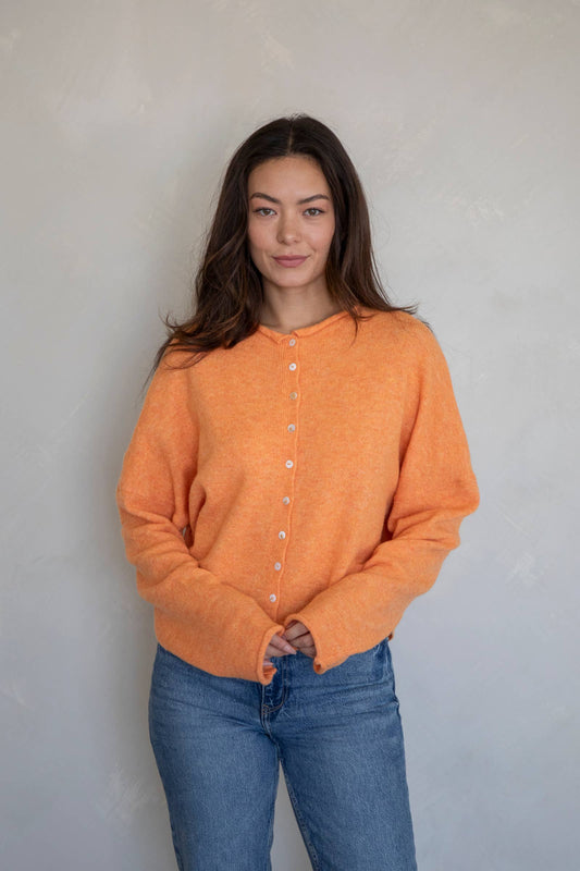 Orange Piper Cardigan