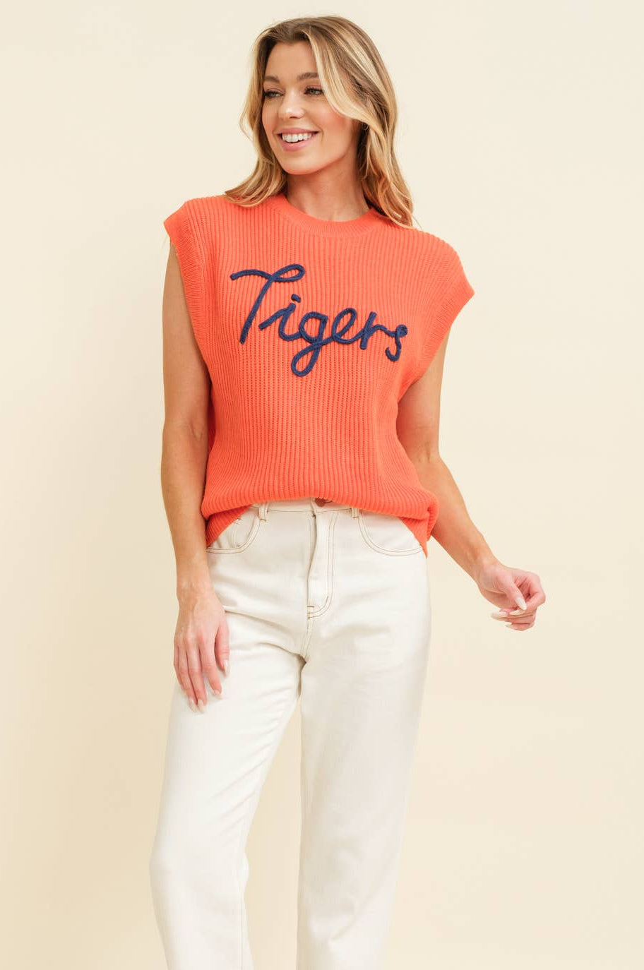 Embroidered Tigers Sweater