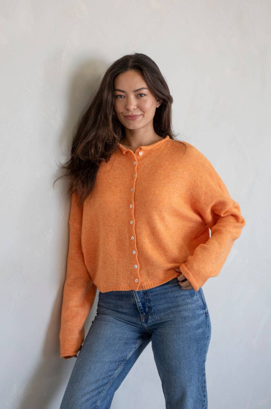 Orange Piper Cardigan