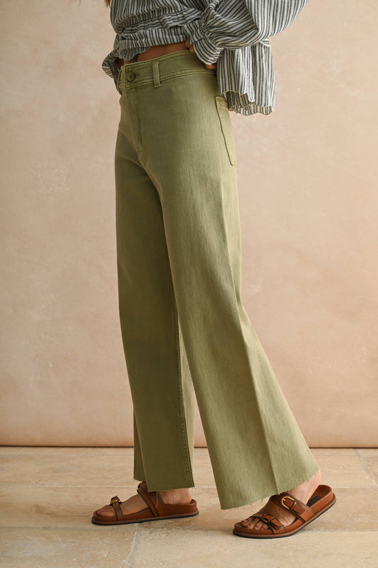 Green Wide Leg Pants