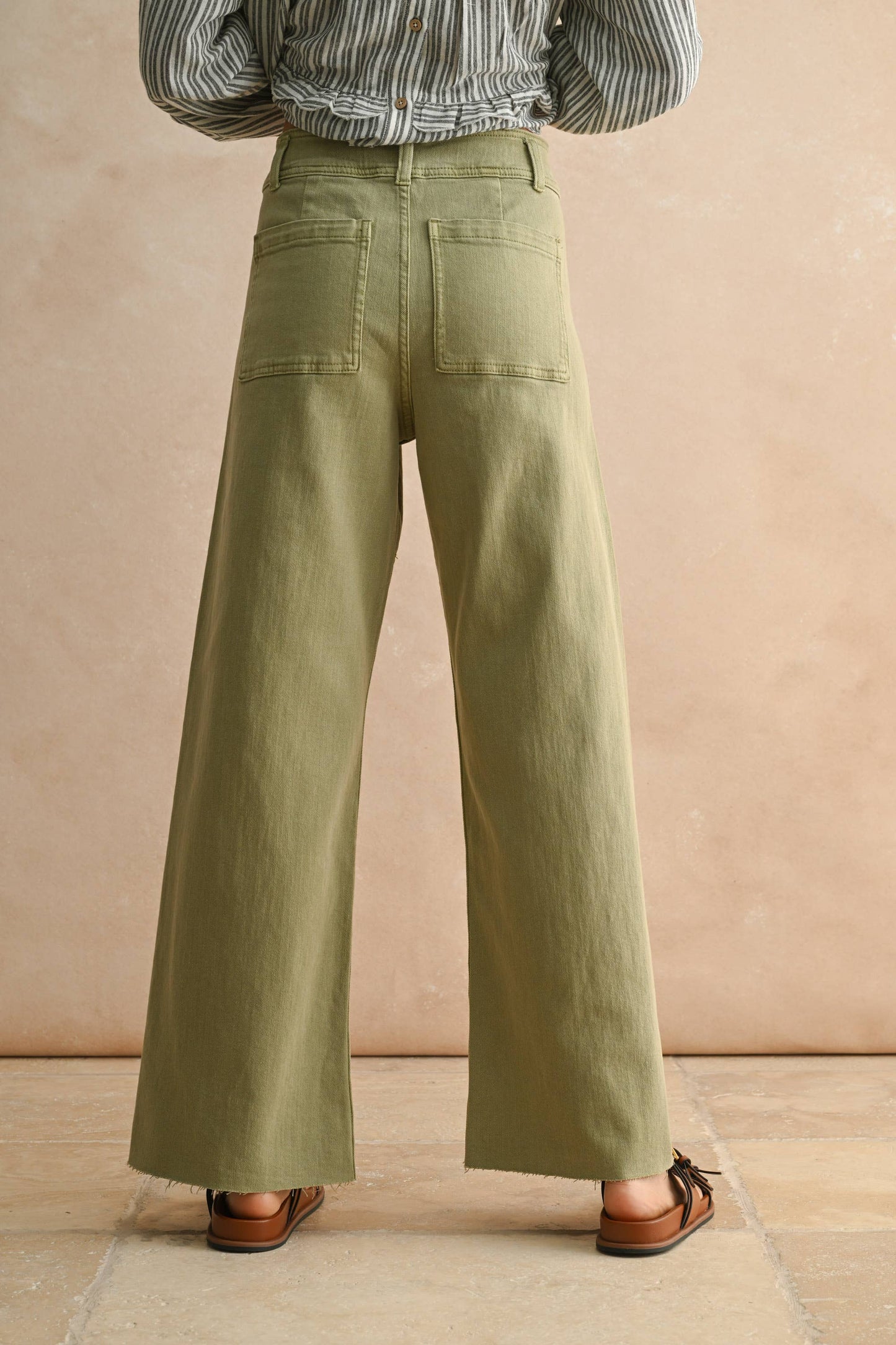 Green Wide Leg Pants