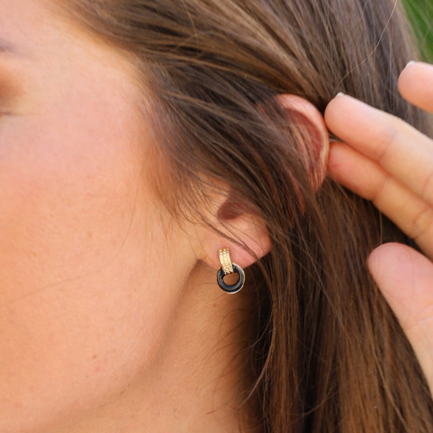 Black Loop Earring