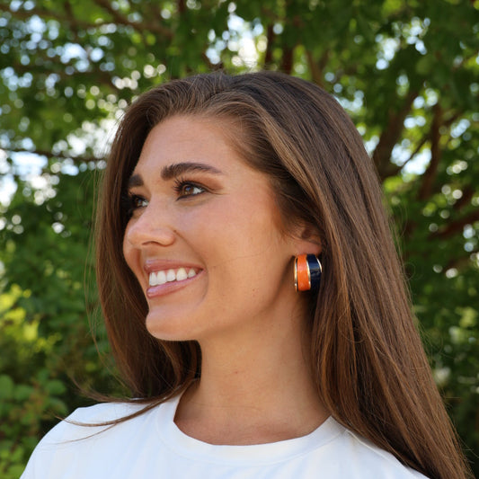 Orange + Blue Earring