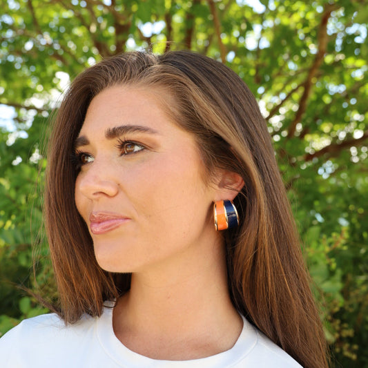 Orange + Blue Earring