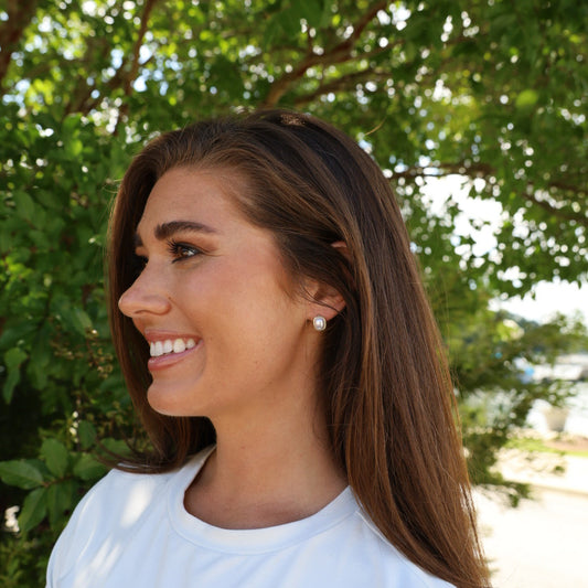 Pearl Vintage Hoop Earrings