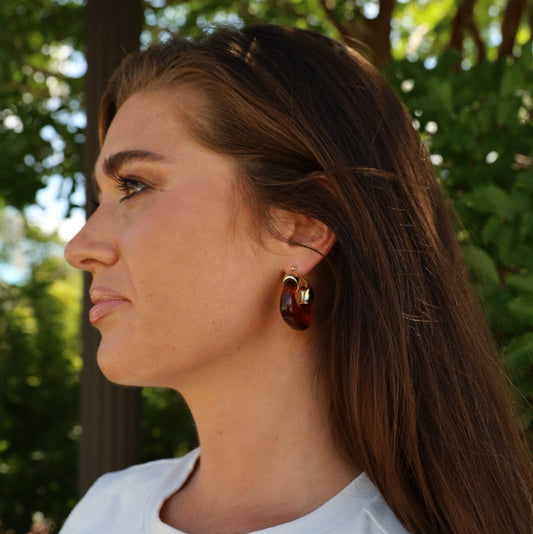 Tortoiseshell Earring