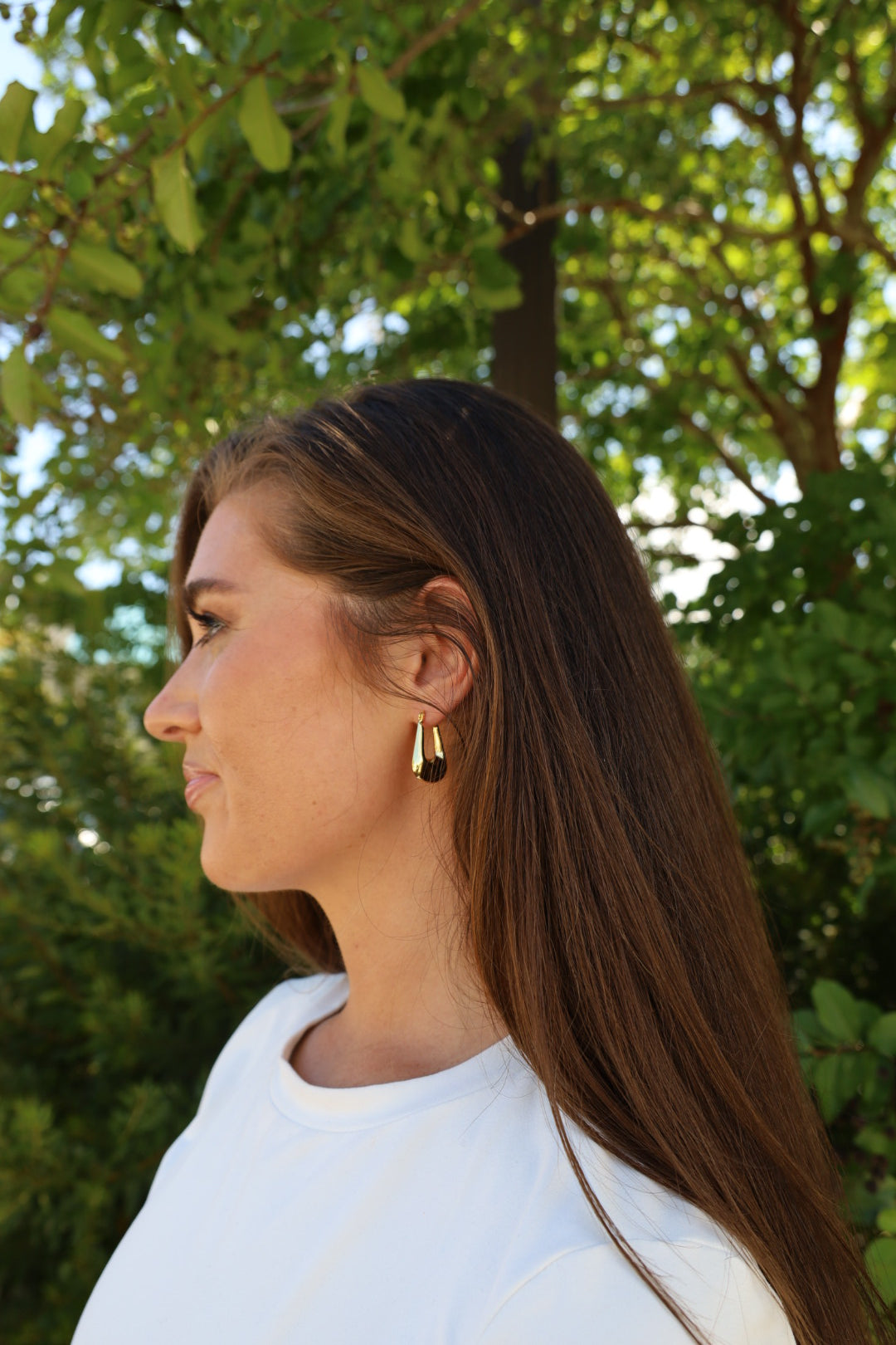 U Shaped Gold Hoops