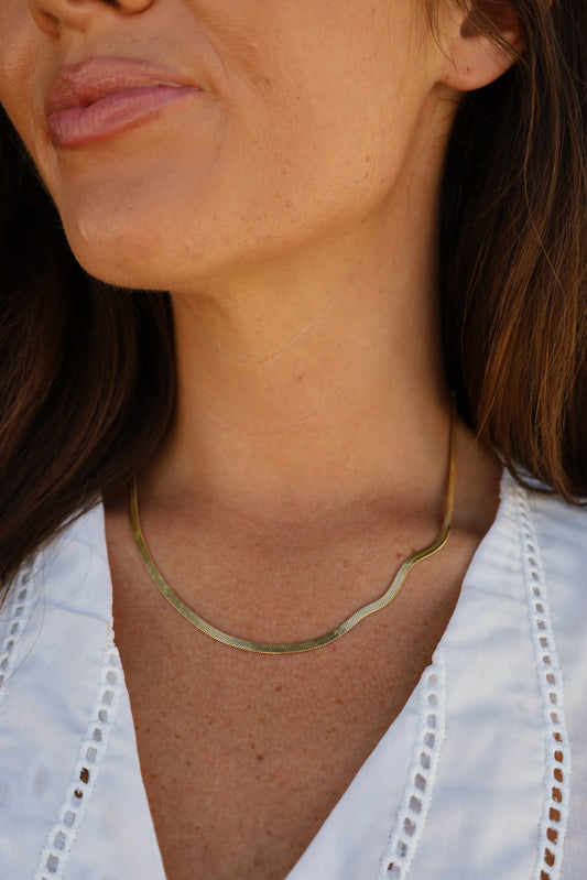 Dainty Herringbone Necklace