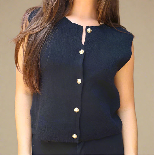 Black Knit Vest