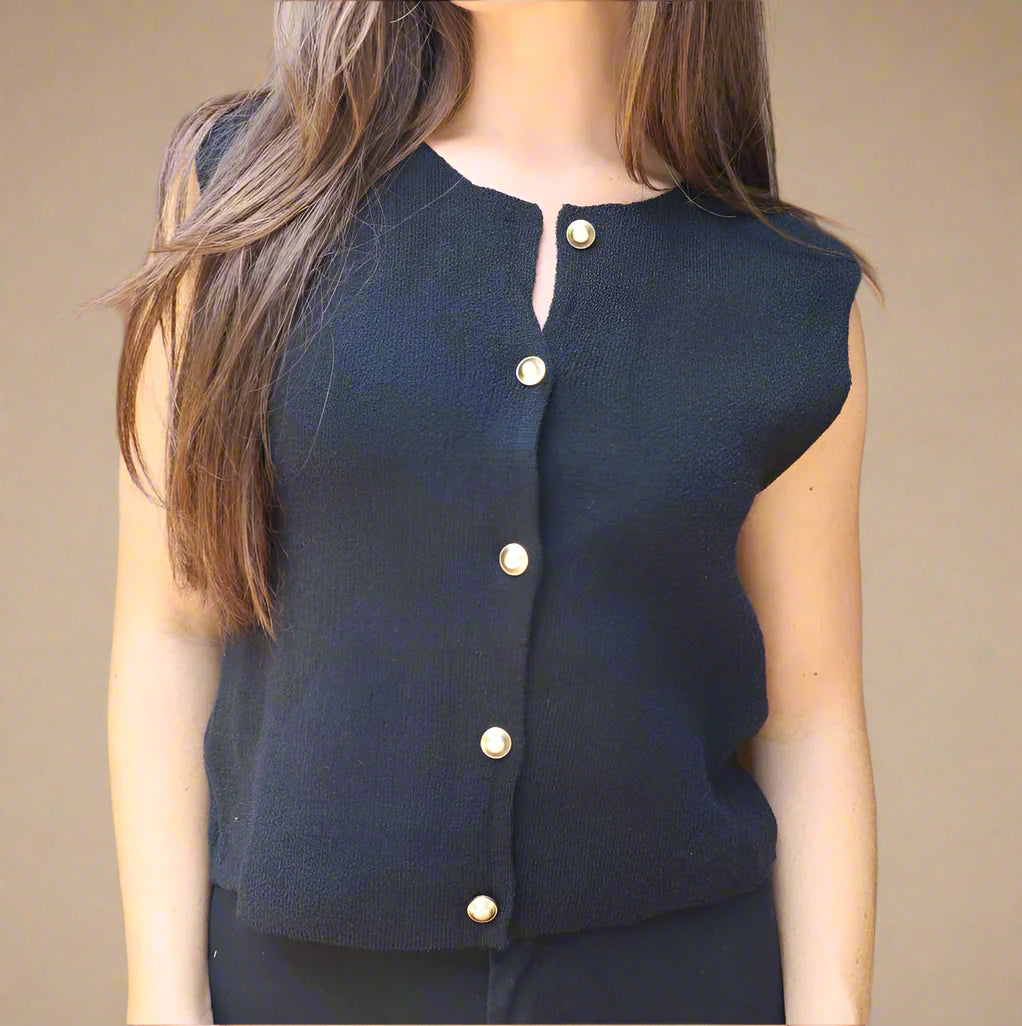 Black Knit Vest