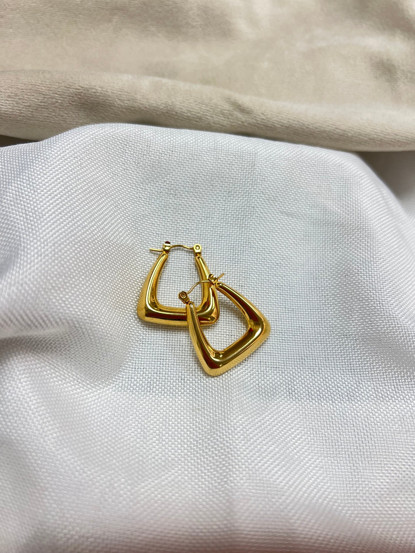 U Shaped Gold Hoops