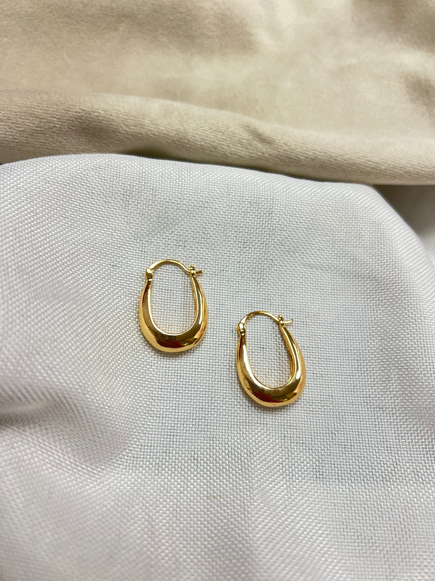 U Shaped Gold Hoops