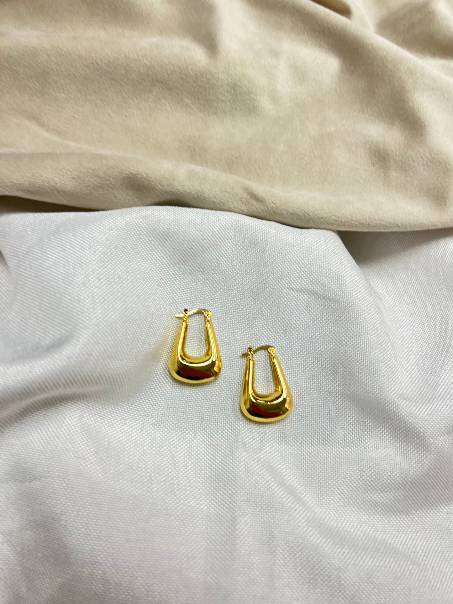 U Shaped Gold Hoops