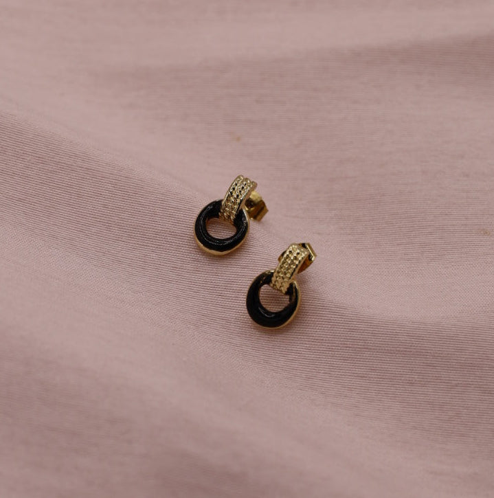 Black Loop Earring