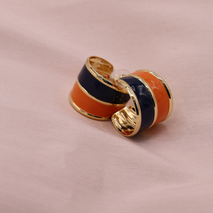 Orange + Blue Earring