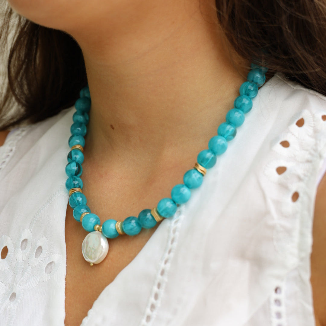 Bubble Blue Necklace