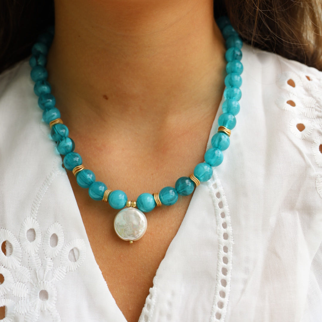 Bubble Blue Necklace