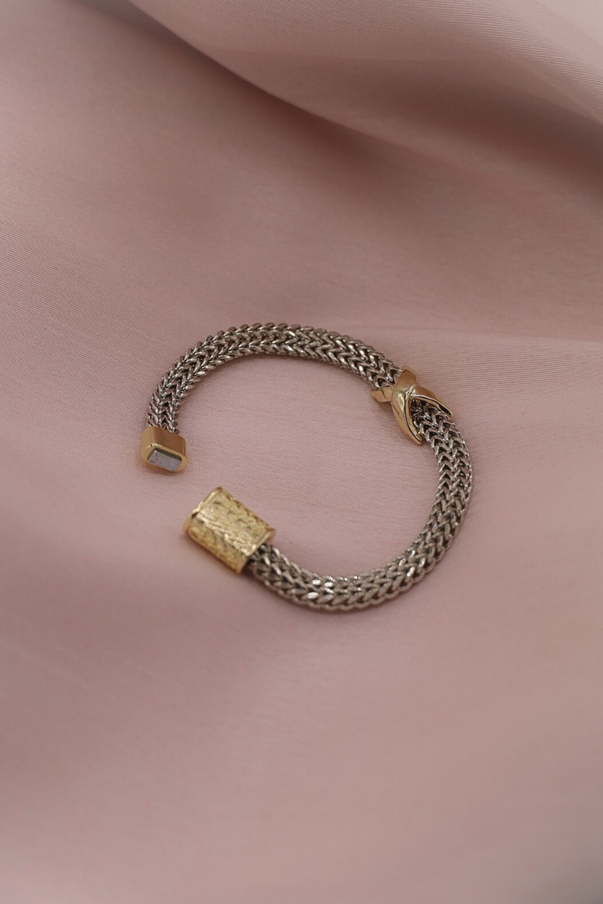 Silver + Gold Chain Bracelet