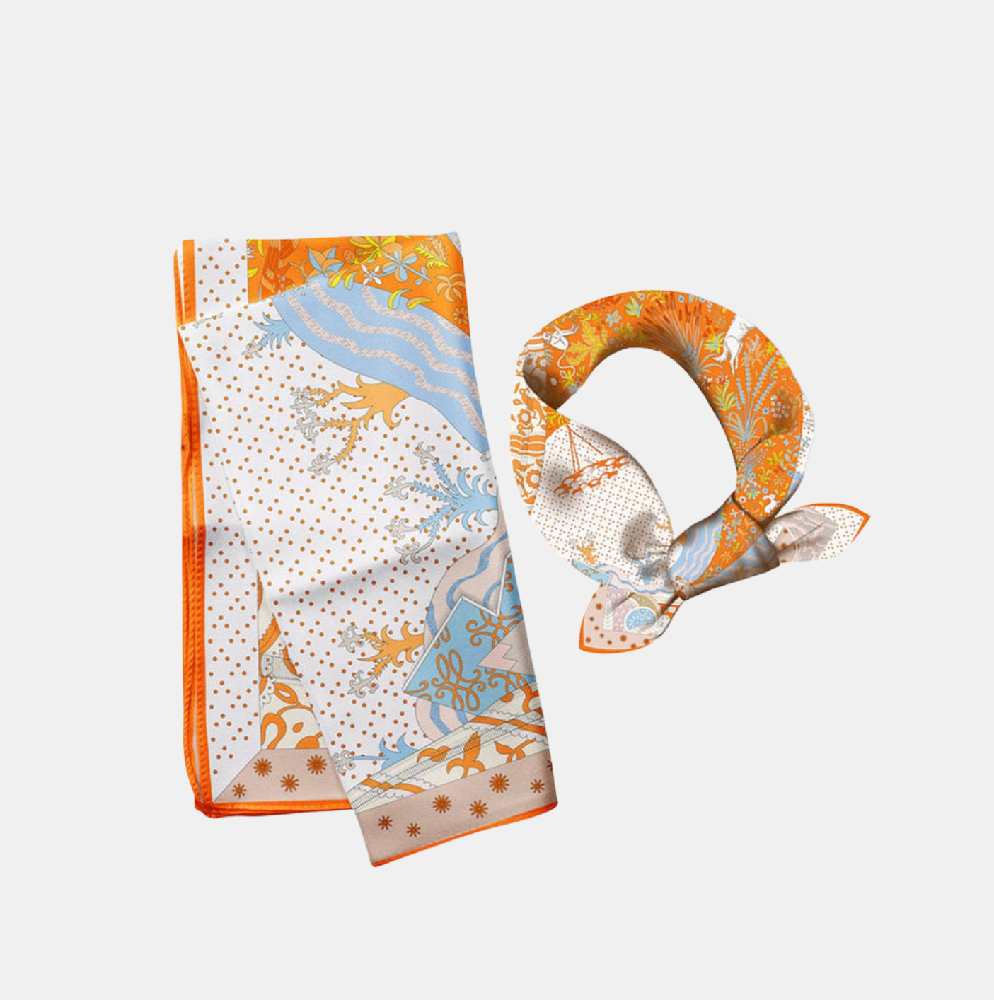 Orange Silk Scarf