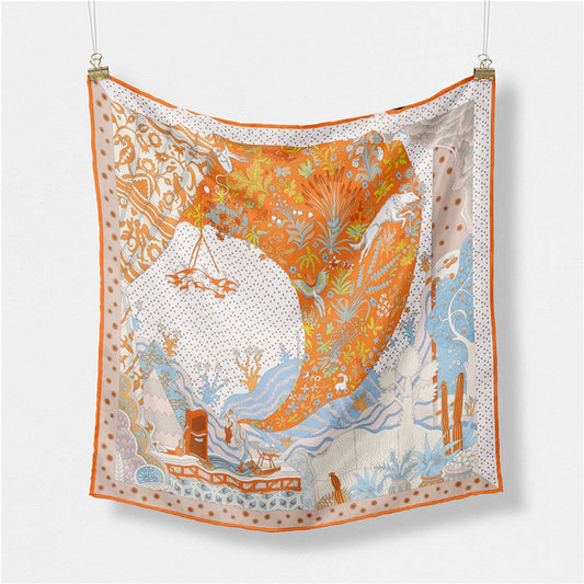 Orange Silk Scarf