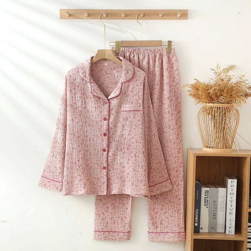 Printed Long Sleeve Pajama Set