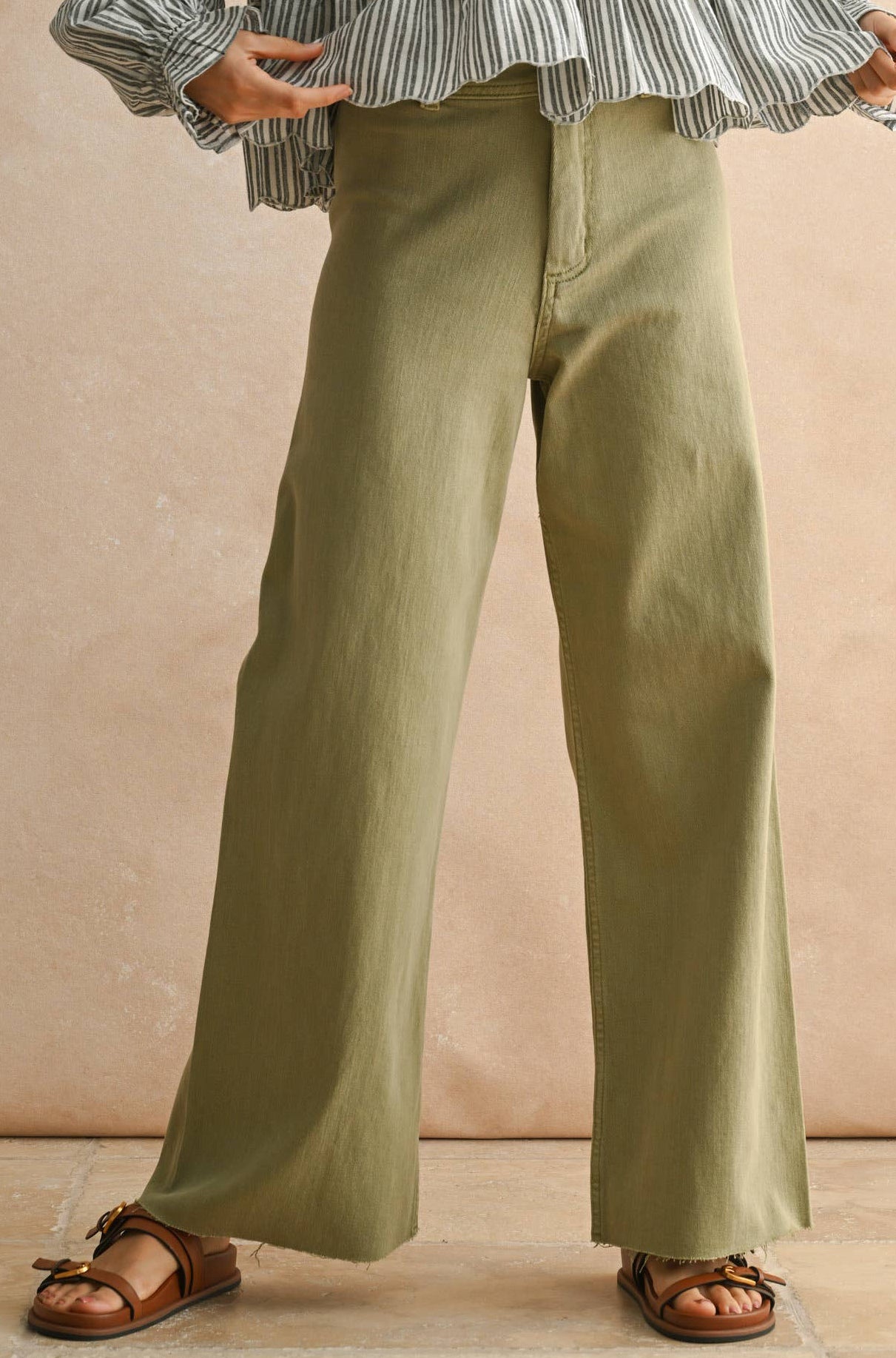 Green Wide Leg Pants