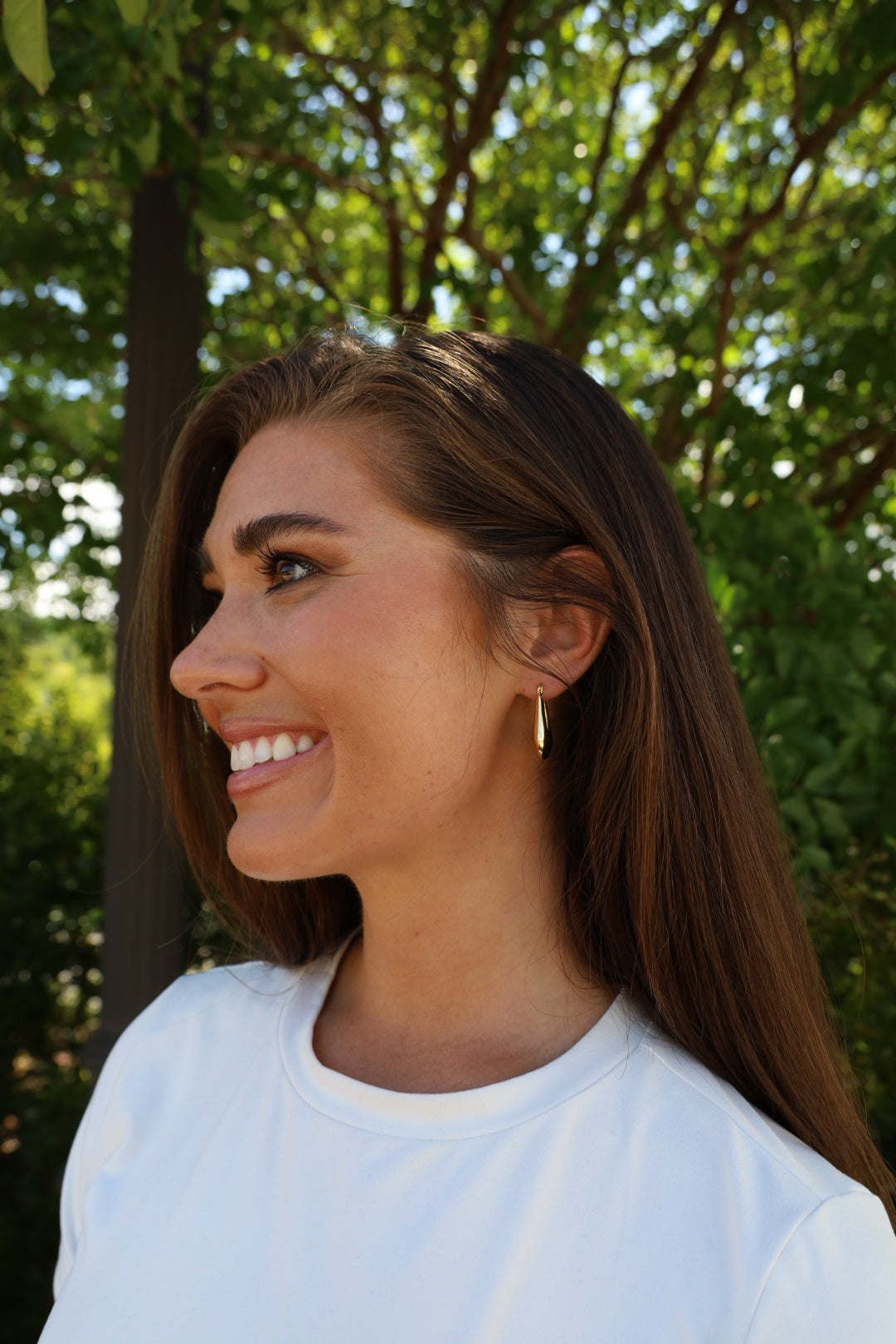 U Shaped Gold Hoops