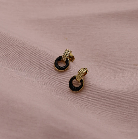 Black Loop Earring