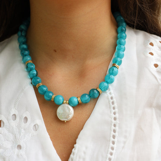 Bubble Blue Necklace