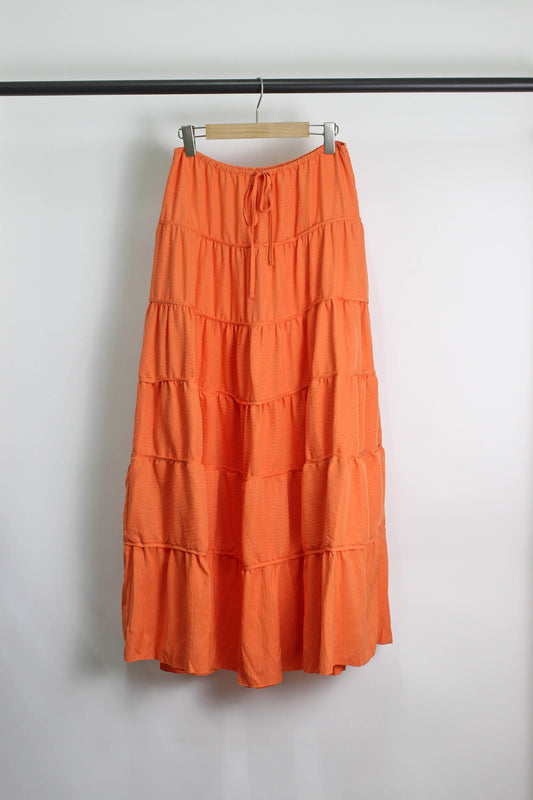 Orange Maxi Skirt