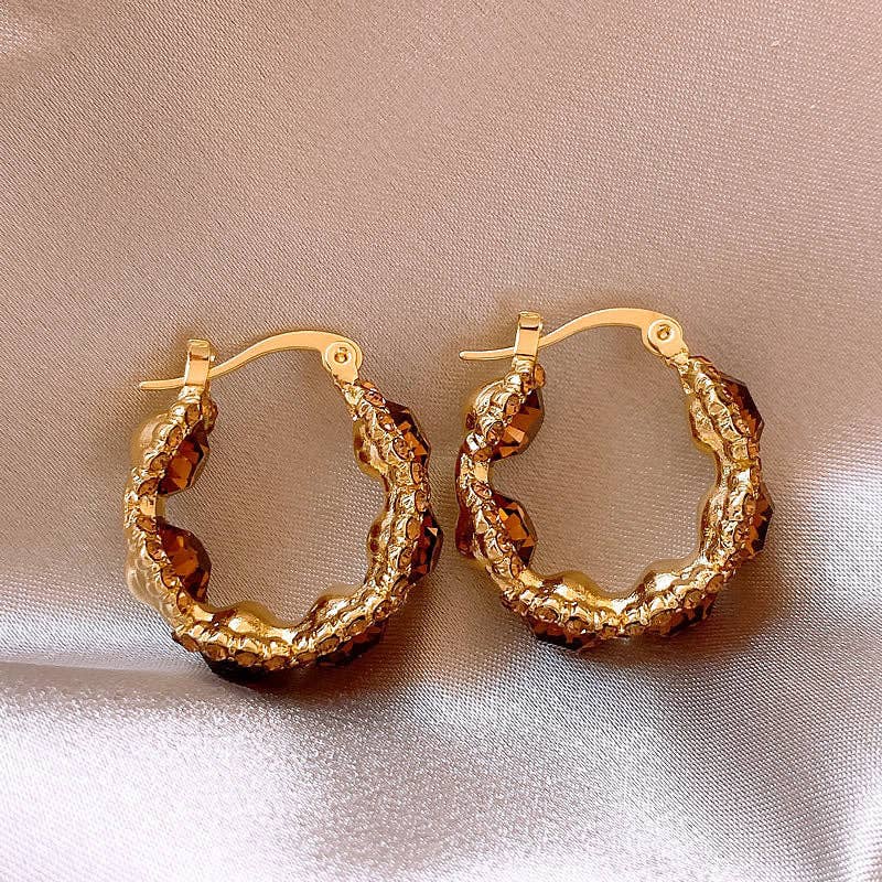 Coffee Hoop Earrings