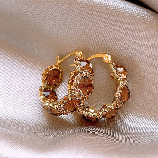 Coffee Hoop Earrings